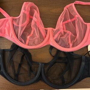 Freya ‘Snapshot’ mesh high apex bras 34FF/34H